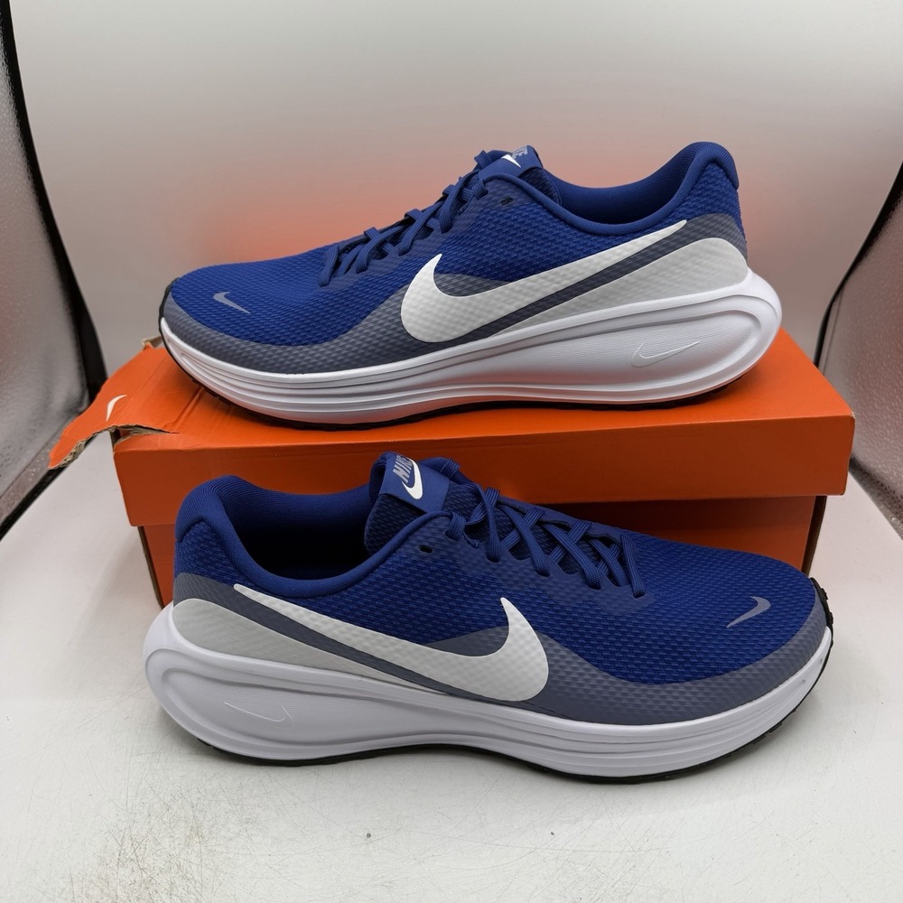 Nike Revolution 8 Running Shoes Mens Size 11.5 Deep Royal Blue White HJ9198 401